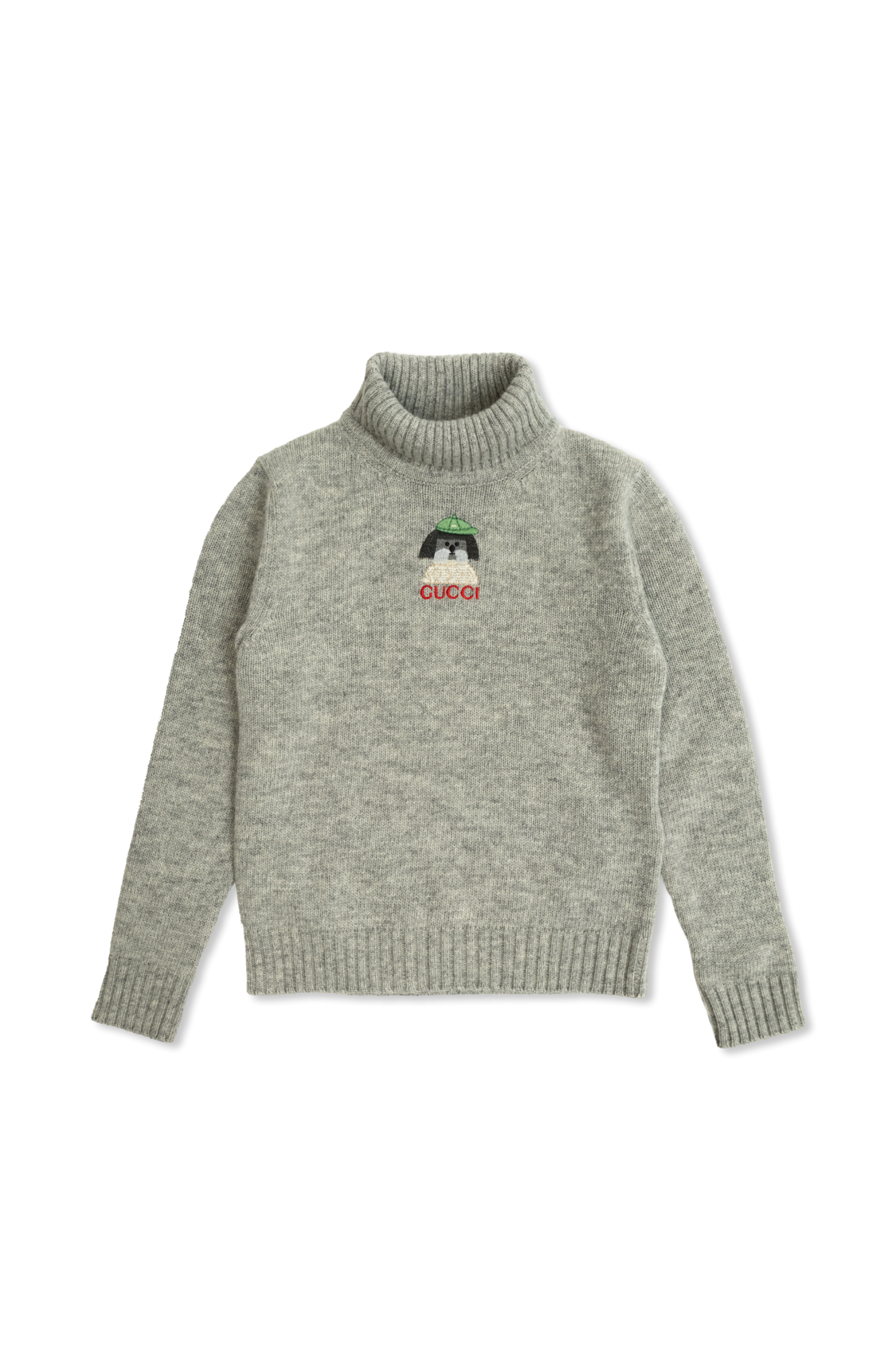 Grey Turtleneck with logo Gucci Kids Vitkac Canada